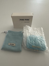New Blue Miu Miu Makeup Mirror Double Sided Portable Makeup Gift with Box