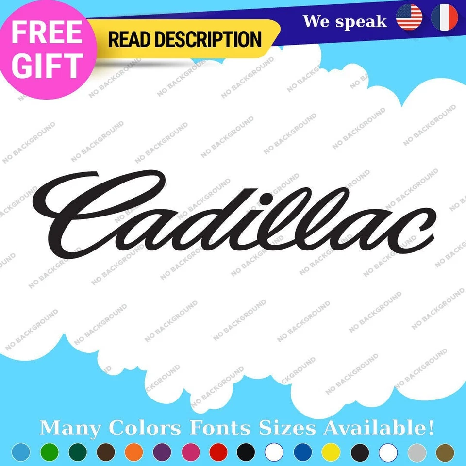 Fits Cadillac Stickers Decals Vinyl Escalade Sign Ats Cts Windshield STS XLr Srx Foto 2 de 4