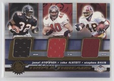 2001 Impressions Triple Threads Jamal Anderson Stephen Davis Mike Alstott 0yp6