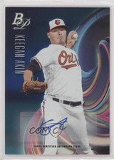 2018 Bowman Platinum Top Prospects Blue Auto /150 Keegan Akin #TOP-55 Auto r7d