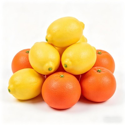 Copbopwn 10 Stück künstliche Zitronen und Einheitsgröße, 5 Stück Zitrone & Orange 