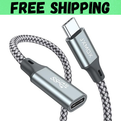 USB-C Type C Extension Cable (3.3Ft/1m/10Gbps) Male-Female 100W 5A Fast Charging