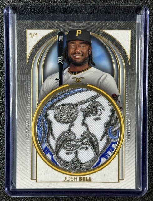 1/1 JOSH BELL 2021 TOPPS DEFINITIVE #DPC - JBE GAME - USED PIRATES LOGO PATCH 1/1