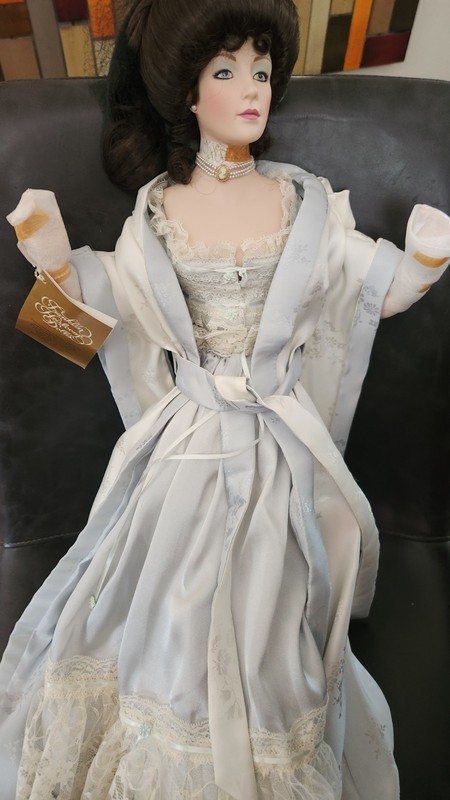 Franklin Mint Heirloom Doll Gibson Girl Boudoir 22" Inch Porcelain 