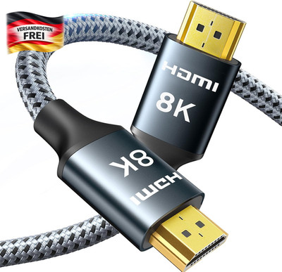 8K HDMI Kabel 3m für Gaming TV Monitor 4K 120Hz Soundbar Blu-ray Daher