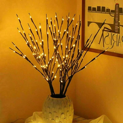 2 PACK 20 LED Willow Branch Twig Lights Light Up Branches Waterproof LED Lights