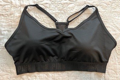 Victoria s Secret Pink Racerback Sports Bra Workout Yoga Athletic Sport Size L