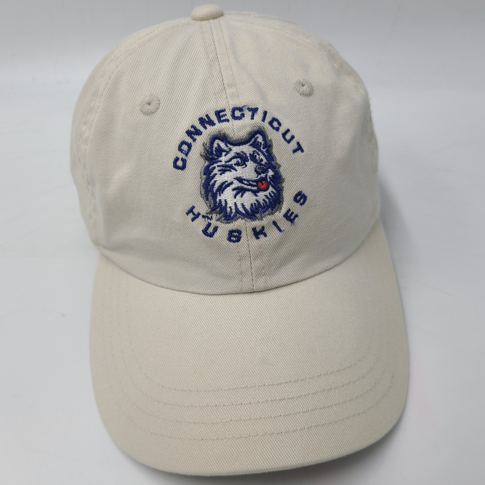 UConn Huskies Hat Strapback Imperial Beige Blue NCAA University Connecticut Men