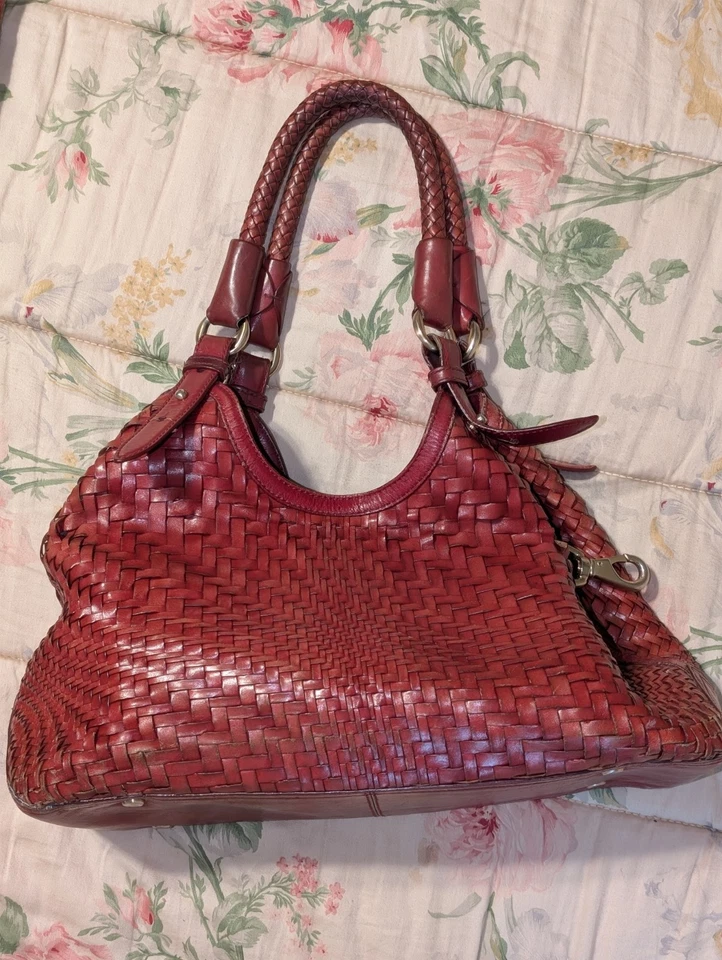 Винтажная тканая кожаная сумочка Cole Haan Genevieve - Изображение 2 из 4