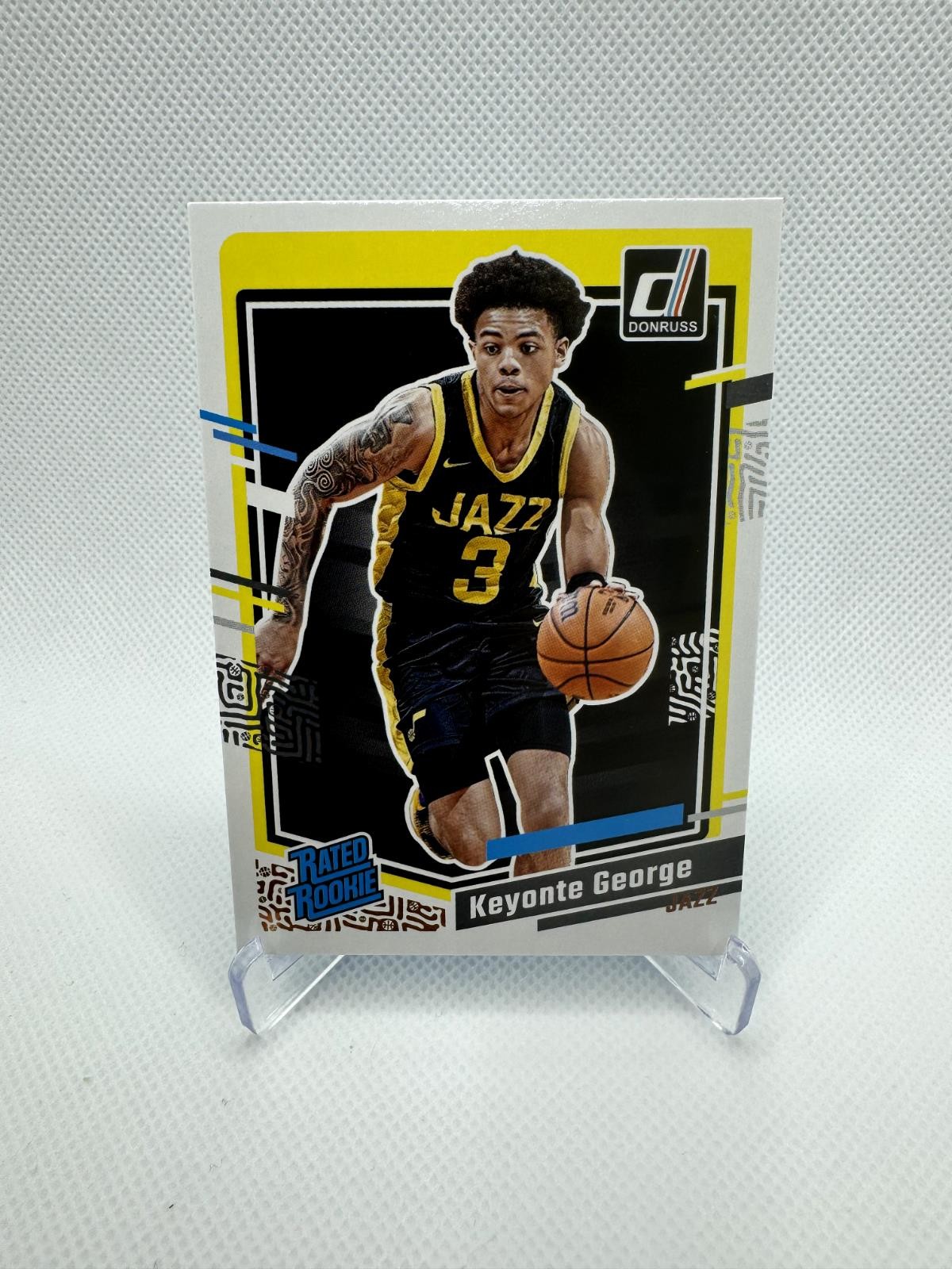 Keyonte George #244 2023-24 PANINI DONRUSS JAZZ RATED ROOKIE