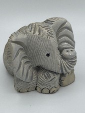 Stone Hand Carved Miniature Elephant Figurine