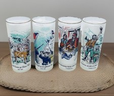 1959 Libby FROSTED SOUVENIR Colorado Centennial State 6.5" TUMBLER GLASS Lot 4