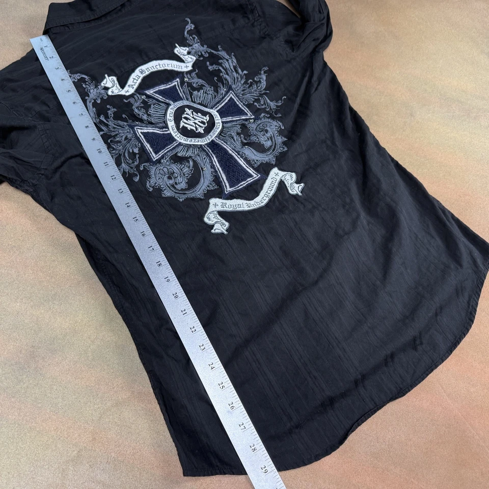 Camisa para hombre Royal Underground NIKKI SIXX diseñada talla L negra 100 % algodón Foto 4 de 4
