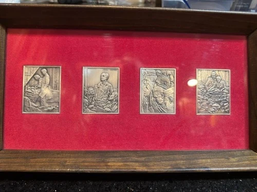 1974 Hamilton Mint Norman Rockwell Four Freedoms Set .999 Fine Silver 8.333 OZ's