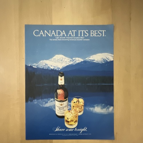 Canadian Mist Original 1979 Blue Distillery Advertising Sign