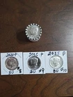 2025 P Kennedy Half Dollars Brilliant Uncirculated # 8, 9 & 10 Lot of 3