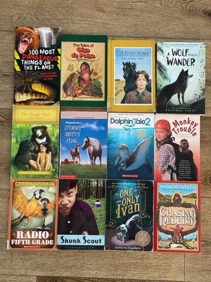 Lot of 12 Children Chapter books-Animal Themed-A Wolf Called Wonder (8-12 Years)