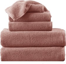 100 Cotton Washcloths 12-Pack Taupe 13x13 Absorbent Quick-Drying Durable Towels