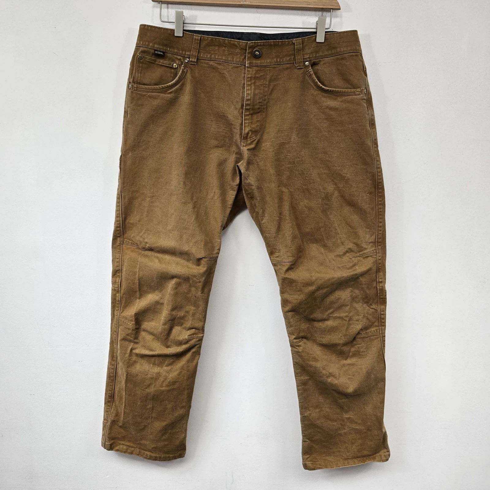 Kuhl Rydr Pants Mens 38x30 Brown Vintage Patina Dye Rugged Hiking Workwear