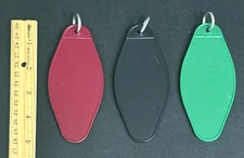 (READ) ⭐LOT OF 3⭐ VERY RARE 5" ANTIQUE HOTEL ROOM KEY FOBS VINTAGE OLD KEYCHAINS