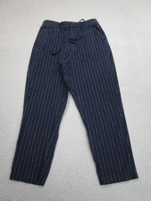 Uniqlo Striped Linen Pants M 28-29 Preppy Academia Coastal Indie Casual Tapered