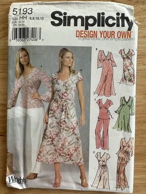 Simplicity Pattern 5193 Misses Petite 8 Great Looks Dress Top Pant Sz 6-12 UNCUT