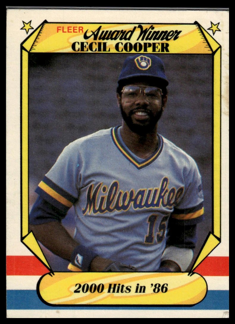 1987 Fleer Award Winners #10 Cecil Cooper