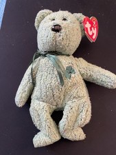 Ty Beanie Babies  Shamrock  the Irish St. Patrick  s Day Green Teddy Bear 2000