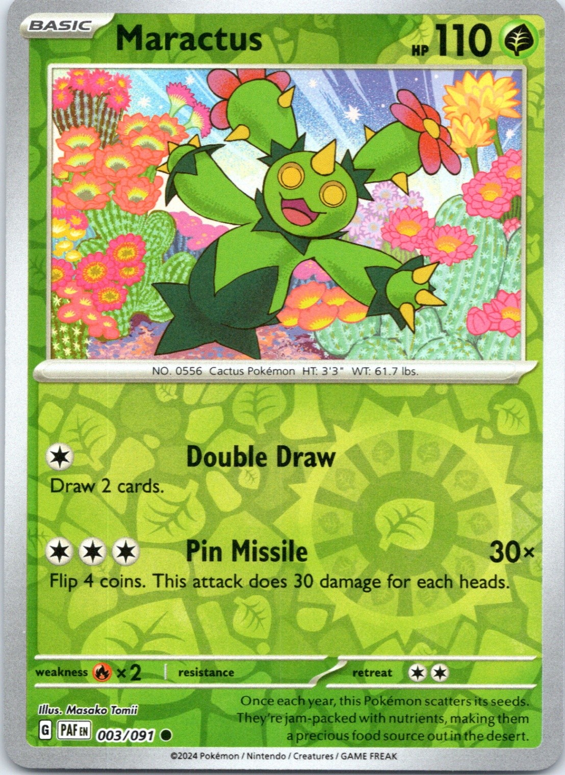 Maractus Common SV: Paldean Fates 003/091 NM