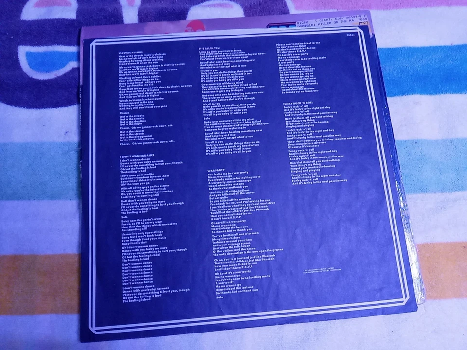 Eddy Grant - Killer On The Rampage LP Vinyl Record 1982  Foto 3 de 4