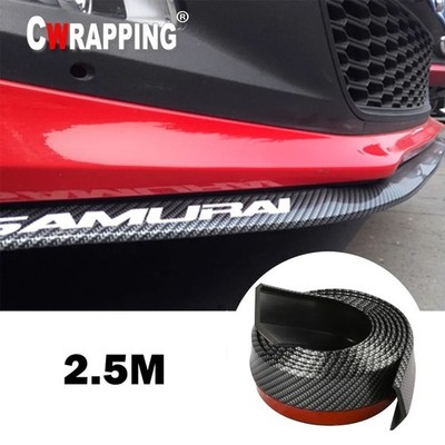 Auto Front Stoßstange Lippe Kohlefaser Gummi Universal Schutz Streifen
