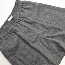 Brunello Cucinelli Elastic Pull On Shorts 8 Gray Italy Patch Pocket High Waist