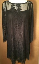 Sale!!Women’s “Rachael Roy” Black Lace Long Sleeve Cocktail Dress in Size 0 & 2