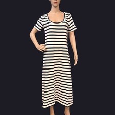 J.Crew Women's Knit Midi Dress in Navy & White Stripe Size S NWOT