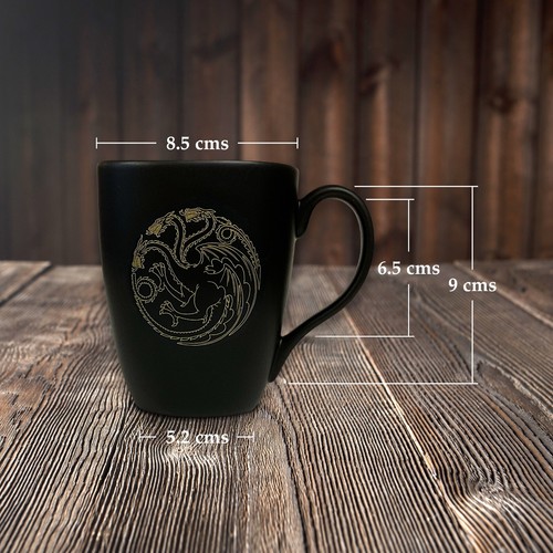 Official Game Of Thrones Coffee Tea Mug Cup Lannister Stark Targaryen Black - Foto 7 di 13
