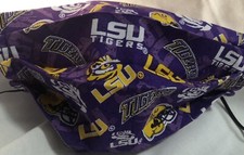 CHILD Handmade Face Mask - Reversible Washable - LSU Tigers -