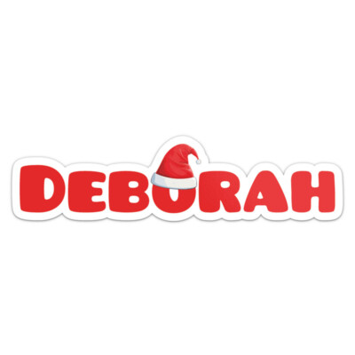 Christmas Hat Deborah Name - Car Bumper Sticker Vinyl Decal