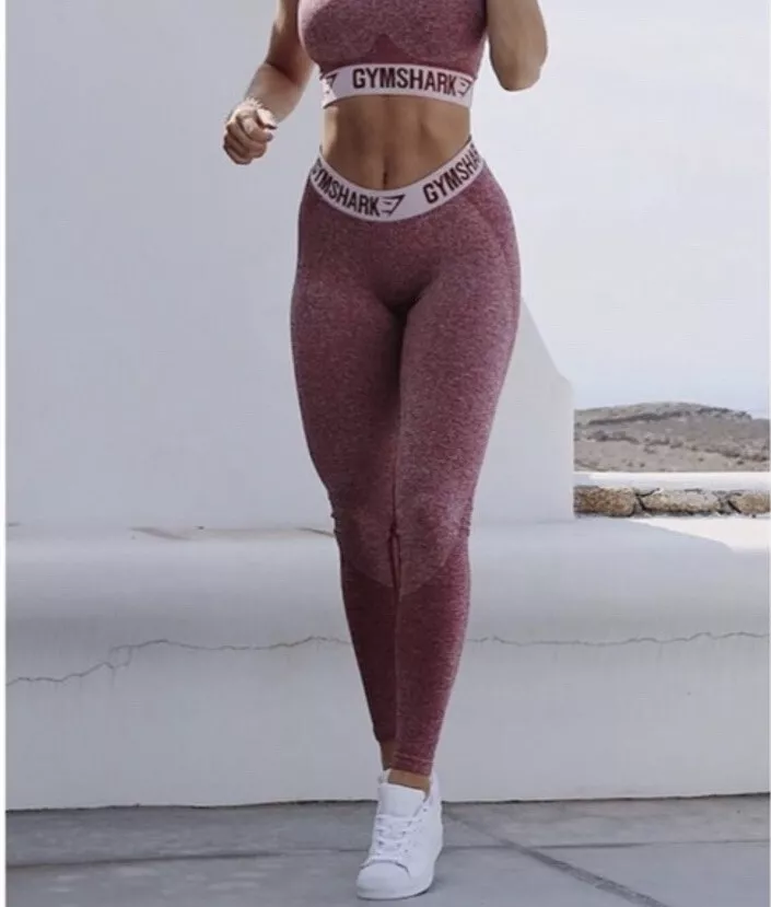 Gymshark flex leggings beet marl/chalk pink size XS