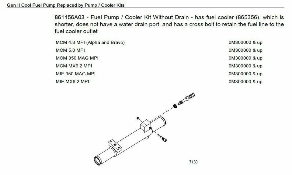 MerCruiser Fuel Pump Cooler Kit 4.3 5.0 5.7 L MPI 350 mag Black Scorpion 377 6.2 - Image 3 of 3