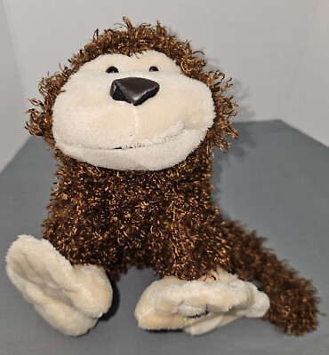 マイキー GANZ Webkinz HM080 CHEEKY MONKEY Brown Curly Hair Plush Stuffed NO