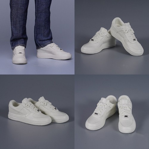 1/6 Scale White color Pilot PVC Shoes Boots Fit 12" Male Action Figure Body Toys - Picture 5 of 6