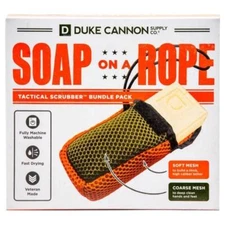 Duke Cannon Soap on a Rope Bath Sponge Set