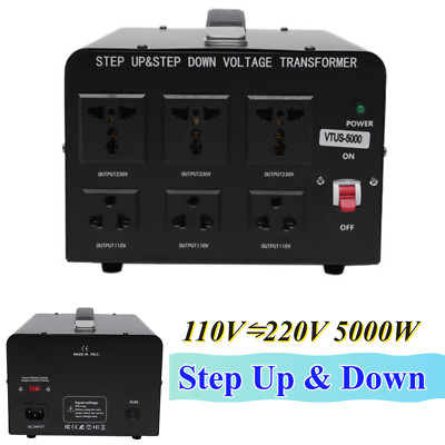 New Power Voltage Transformer Step Up/Down 110-120V to 220-240V Converter 5KW