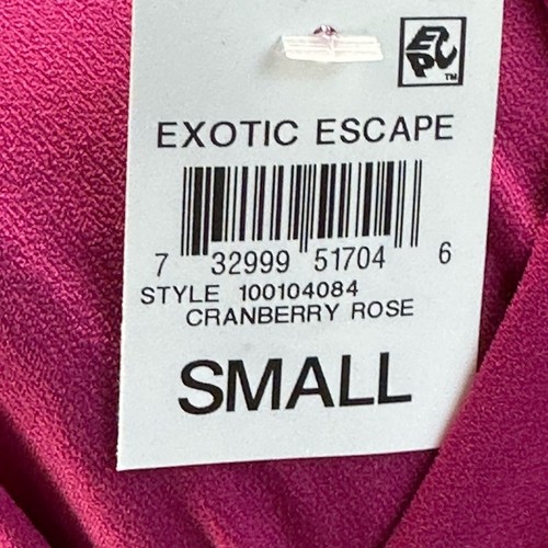 INC Sleeveless Halter Tie Neck Blouse - Cranberry Rose Pink - size Small - Picture 8 of 8