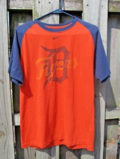  NIKE Detroit Tiger's MLB Baseball boys T-Shirt Size XL (20) Orange
