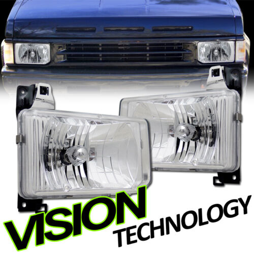 For 87-95 Pathrfinder/88 Hardbody D21 JDM Chrome Headlights Headlamps Lamps KS - Picture 1 of 2