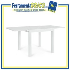 TAVOLO IN ALLUMINIO BIANCO ALLUNGABILE DA ESTERNO 80x80-160 CLIV BIZZOTTO 663371