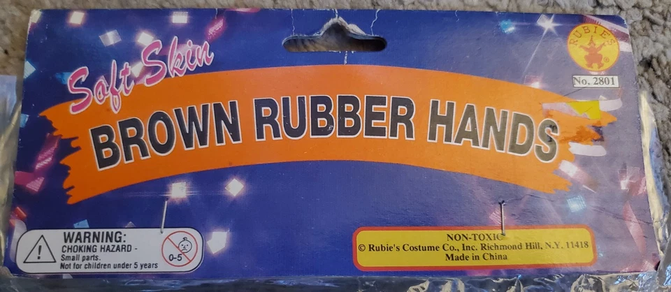 Vintage Rubies Monster Brown Rubber Gloves Adult Size Werewolf Costume Hands Nw - Image 3 of 4