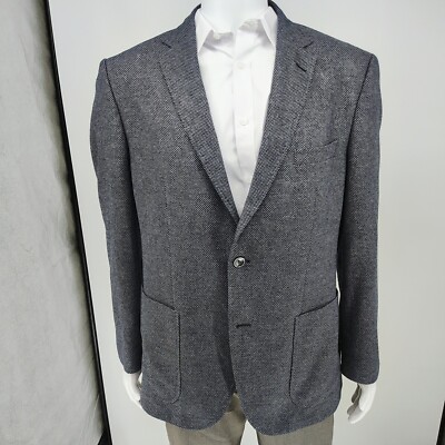 Boss Hugo Boss Janson1 Janson Blue Micro Check Sport Coat (44R)- $795 Retail