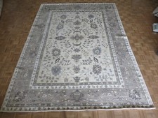 9'10 x 13'7 Hand Knotted Gray Bamboo Silk Oushak Oriental Rug G15293